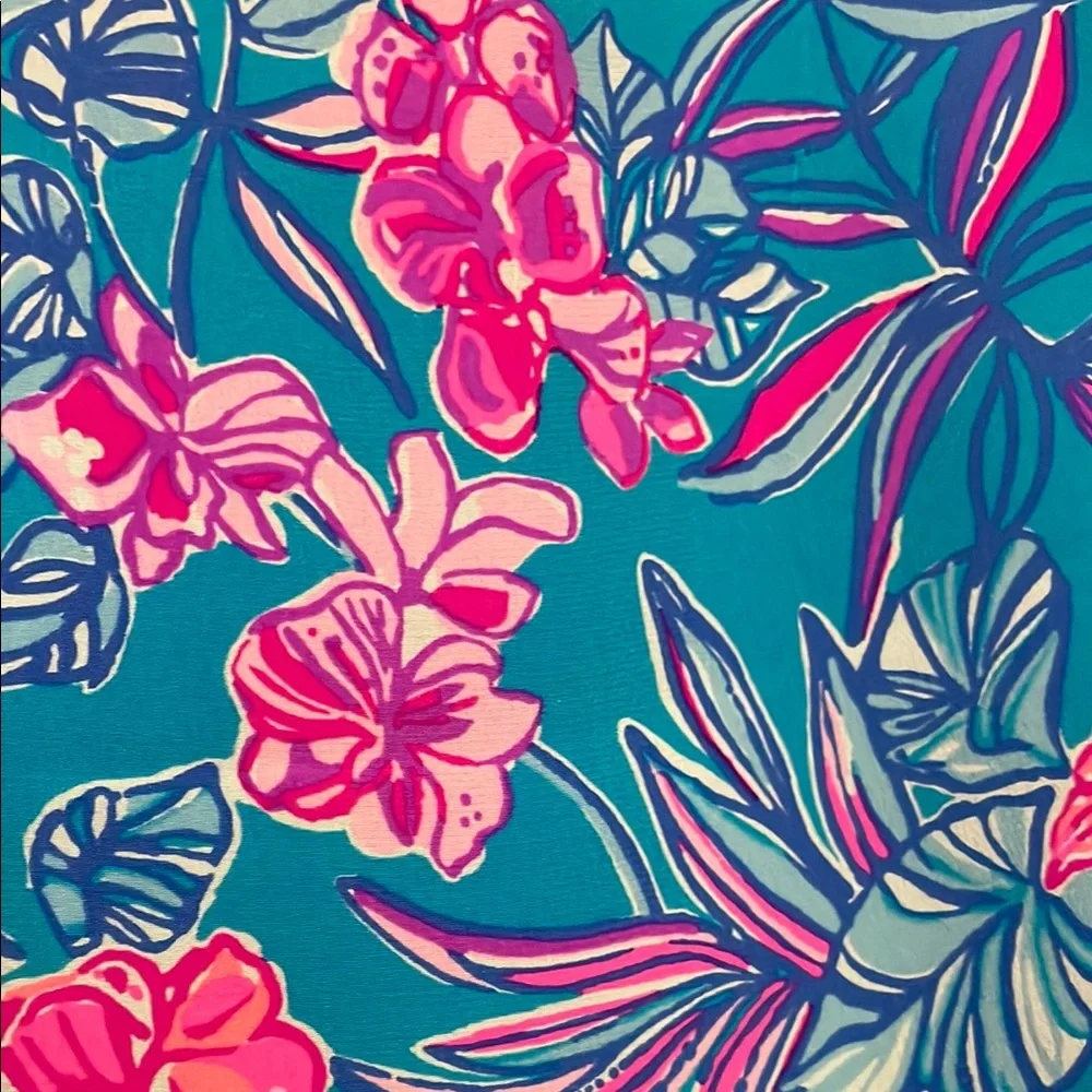 Lilly Pulitzer Joannah Blue and Pink Top - Picture 4 of 6